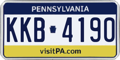 PA license plate KKB4190