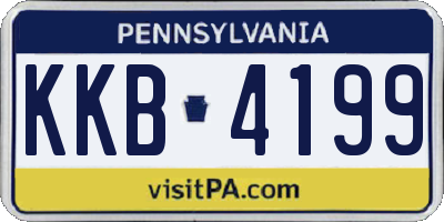 PA license plate KKB4199