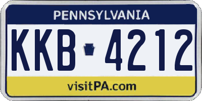 PA license plate KKB4212