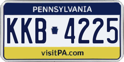 PA license plate KKB4225