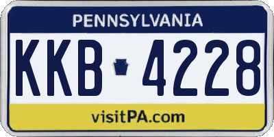 PA license plate KKB4228