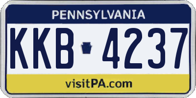 PA license plate KKB4237