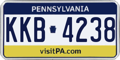 PA license plate KKB4238