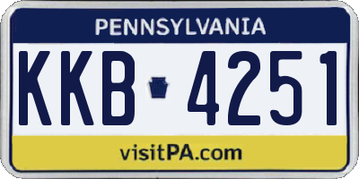 PA license plate KKB4251