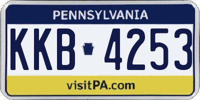 PA license plate KKB4253