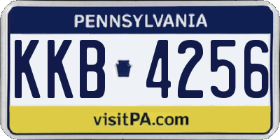 PA license plate KKB4256