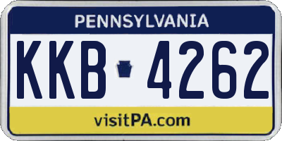 PA license plate KKB4262