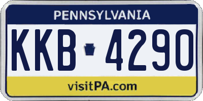 PA license plate KKB4290