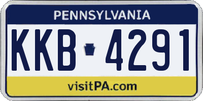 PA license plate KKB4291