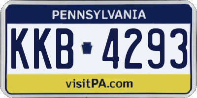 PA license plate KKB4293