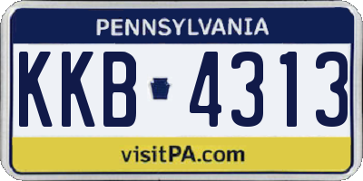 PA license plate KKB4313