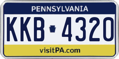 PA license plate KKB4320