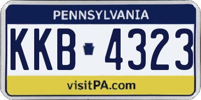 PA license plate KKB4323