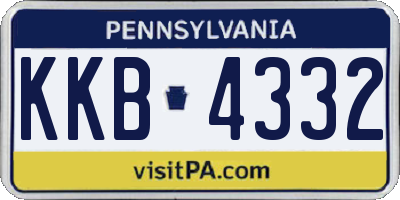 PA license plate KKB4332