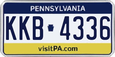 PA license plate KKB4336