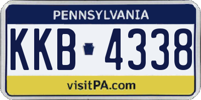 PA license plate KKB4338