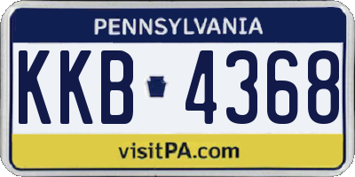 PA license plate KKB4368