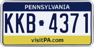 PA license plate KKB4371