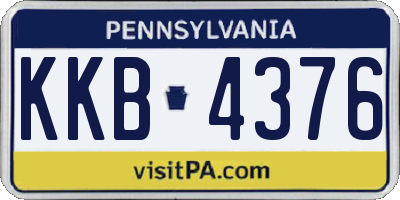 PA license plate KKB4376