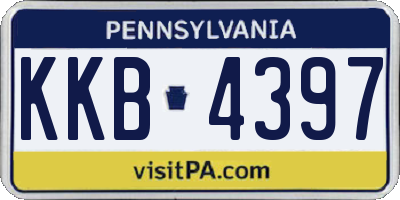 PA license plate KKB4397