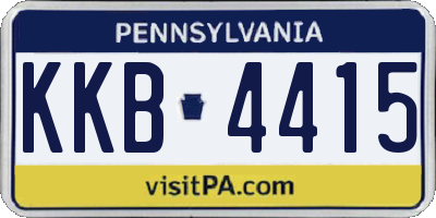 PA license plate KKB4415