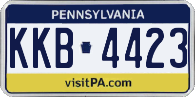 PA license plate KKB4423