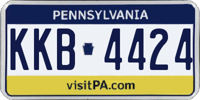 PA license plate KKB4424
