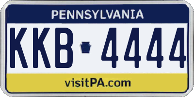 PA license plate KKB4444