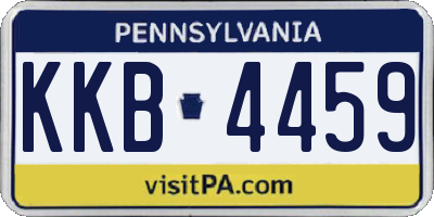 PA license plate KKB4459