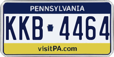PA license plate KKB4464