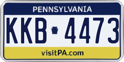 PA license plate KKB4473