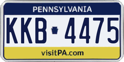 PA license plate KKB4475