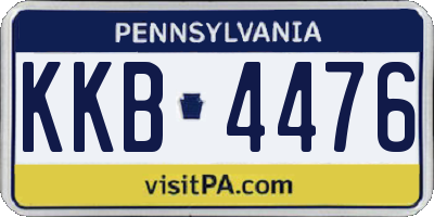 PA license plate KKB4476