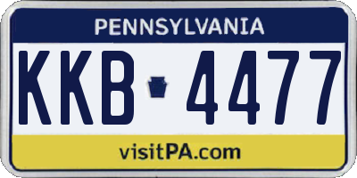 PA license plate KKB4477