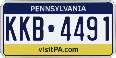 PA license plate KKB4491