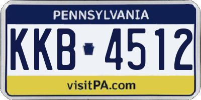 PA license plate KKB4512