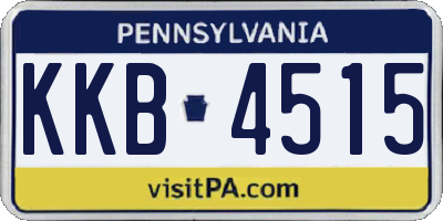 PA license plate KKB4515