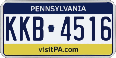 PA license plate KKB4516