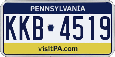 PA license plate KKB4519
