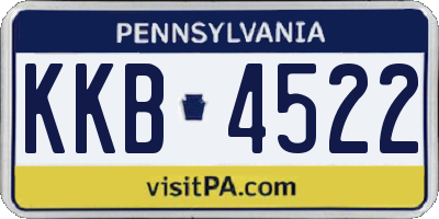 PA license plate KKB4522