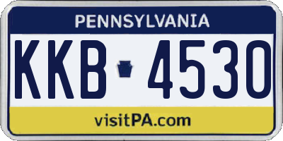 PA license plate KKB4530
