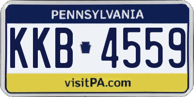 PA license plate KKB4559
