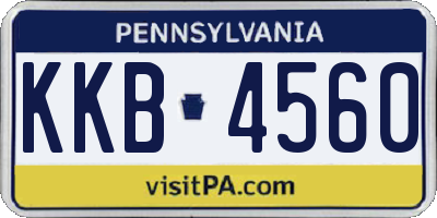 PA license plate KKB4560