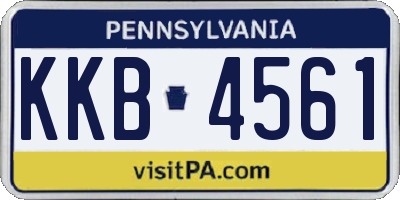 PA license plate KKB4561
