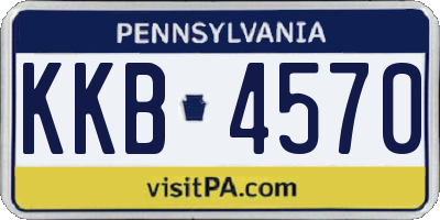 PA license plate KKB4570