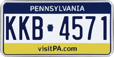 PA license plate KKB4571