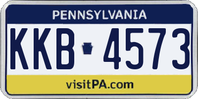 PA license plate KKB4573