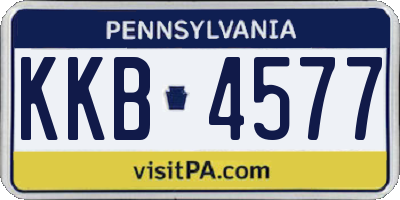 PA license plate KKB4577