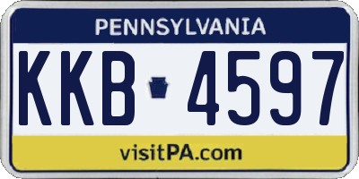 PA license plate KKB4597