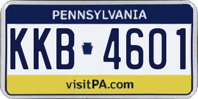 PA license plate KKB4601